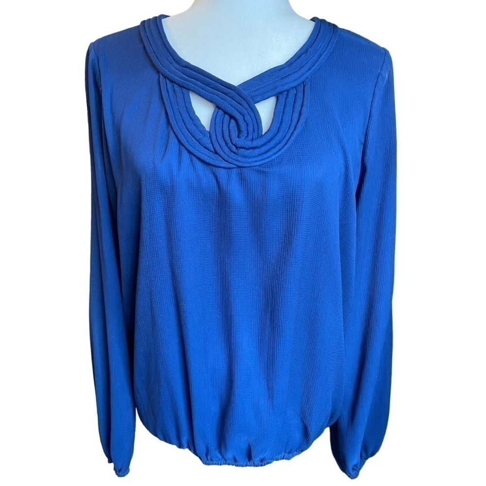 𝅺MAX Studio Long Sleeve Blouse Blue M